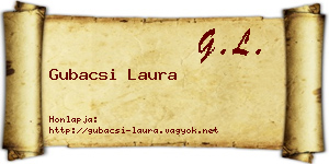 Gubacsi Laura névjegykártya